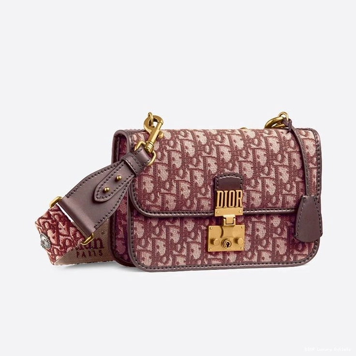 Cheap Motif Canvas Oblique Dioraddict Bag Burgundy 0708 Luxury